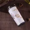 Taza de Viaje con Estatua de Buda de 420 ml con Exterior de Plástico e Interior de Acero Inoxidable 304, Taza de Café para Coche Resistente al Calor y Aislada