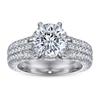 Amazon nuevo anillo para mujer Europa y Estados Unidos exagerado seis garras micro incrustación s925 anillo de plata esterlina anillo de circón de moda al por mayor