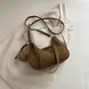 Bolso de Hombro de Color Sólido de Moda Invierno 2026, Bolso de Axila Simple y Elegante, Bolso Cruzado Único y Estético