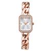 Celebridade da Internet Pulseira Quadrada Pequena Estilo Chanel Relógio de Estudante Simples Retrô Relógio de Pulso Feminino Cravejado de Diamantes Moda Relógio Pequeno