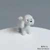 Adornos de Resina Estéreo de Cachorro Animal Lindo de Dibujos Animados Colgante de Llavero DIY Decoración de Escritorio y Coche Adornos Pequeños