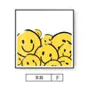 Estilo Nórdico Ins Sala de Estar Pintura Decorativa Cara Sonriente Linda Sanadora Mural Tienda de Té con Leche Dormitorio Nicho junto a la Cama Pintura Colgante