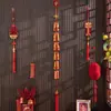Colgante de Año Nuevo 2026 Año del Caballo Festival de Primavera Carácter de Bendición Decoración Festiva Nudo Chino Cadena de Chiles Petardo Decoración para Colgar en la Pared