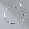 Nalan Plata de ley S925 tobillera cuadrada pequeña simple estilo ins diseño nicho joyería geométrica para el pie S6010
