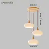 Lámpara de araña estilo medieval para restaurante, tres cabezales, simple, moderna, creativa, estilo crema, nórdica, mesa de comedor de madera maciza, barra, lámpara de araña estilo japonés