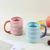 Caneca de Cerâmica Criativa Estilo Jovem Ins Caneca de Café Caneca de Casal Caneca Criativa para Café da Manhã Estilo Igual de Celebridade da Internet