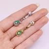Gatte nuevo colgante transfronterizo europeo y americano fruta diamante pegajoso circón clip para ombligo sin perforación clip para ombligo de acero inoxidable
