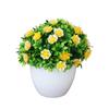[Media Bola Pequeña] Planta Artificial Bonsái Flor de Mil Capas en Maceta Decoración para el Hogar Flor Falsa Arte Adornos Regalo Creativo