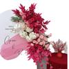 Orden de boda banquete de bodas flor artificial rosa roja floral decoración de boda tarjeta de bienvenida tablero KT flor falsa de boda flor de seda flor decorativa
