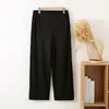 Dropshipping Estilo Nuevo Pantalones Largos de Algodón Puro para Mujer Otoño e Invierno, Pantalones Sueltos para el Hogar Primavera y Otoño, Pantalones Cómodos para el Hogar 100% Algodón