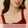 Sanshengyouxing S925 Prata Esterlina Jade Natural Hetian Folha de Ginkgo Fivela de Segurança Colar Feminino Luxo Acessível Nicho High-End Corrente Clavicular