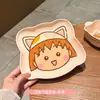 Chibi Maruko-Chan Vajilla Creativa para el Hogar Tazón Dibujo Animado Lindo Bebé Tazón de Arroz Cerámica de Alto Valor Set de Tazón y Plato