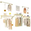Estante de exhibición de pared para tienda de ropa simple estante de exhibición de perchas de pared para tienda de ropa de mujer Barra de perchas para ropa de niños