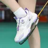 Tênis Esportivo de Cano Baixo para Homens e Mulheres, com Solado Macio Antiderrapante e Resistente ao Desgaste, Sapatos para Treinamento Abrangente ao Ar Livre e Badminton com Botões Giratórios
