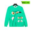 Cross-border novo cartoon monstro face 3D impressão digital camisola pescoço redondo cross-border comércio exterior fábrica de roupas atacado