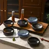 Restaurante de Tazones de Kimchi Japonés y Coreano Transfronterizo Vajilla de Cerámica Creativo Tazón Redondo Tazón de Arroz Barra de Sushi Barbacoa Tazón para Snacks Postre