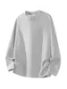 Camiseta Básica de Manga Larga de Color Puro para Otoño e Invierno 2025 para Hombres y Mujeres Estilo Hong Kong Holgada Casual Tendencia Top