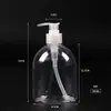 Botella de plástico transparente para desinfectante de manos de mascotas 250ml.400ml.500ml botella de dispensador. Botella rociadora desinfectante