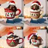Nuevos Adornos Colgantes Decorativos Transfronterizos, Árbol de Navidad Festivo, Perro de Acrílico Plano Lindo, Adornos de Navidad