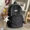 Mochila Girly de Encaje Hueco Color Limón Azul Hielo para Estudiantes, Pura y Suave, Adecuada para la Escuela y Viajes
