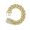Liga Strass 20mm Espessa Diamante Corrente de Diamantes Cubana Diamante Cubana Elo Cubano Grande Canto Redondo Corrente de Cordão