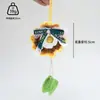 Chaveiro de carro de lírio-do-vale trançado, pingente de bolsa, ornamento criativo feito à mão em crochê, guirlanda tricotada em fio
