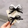 Nuevo Tejido de Encaje Estilo Francés Pasador de Encaje con Lazo Pasador para Cabello Roto Hecho a Mano Pasador con Corazón de Niña Pasador para Flequillo Lateral