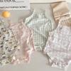 Liquidação: Pijama Macacão de Verão para Bebês e Crianças Pequenas, Macacão Fino para Ficar em Casa Estilo Coreano para Meninos e Meninas