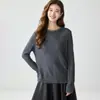 Suéter de Cashmere com Franjas e Borlas Feminino 2026 Outono Inverno Gola Redonda Top com Lantejoulas Versátil Pulôver Camada Base de Tricô
