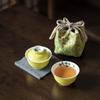 Juego de Té Portátil Tazón con Tapa Única Una Taza Hibisco Morado Peonía Pintada a Mano Tazón de Té Personal Almacenamiento Traje de Viaje Taza Expresa
