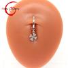 Gebei Europa y Estados Unidos transfronterizo ojos anillo para el ombligo clip para el ombligo estrella de cinco puntas anillo umbilical joyería de perforación no porosa clip para la oreja de doble uso