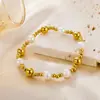 Pulsera de Cuentas de Moda Personalizada Estilo Nuevo Europeo y Americano Transfronteriza Elástica de Letras Pulsera Exquisita Apilable Regalo de Vacaciones para Mujeres