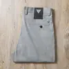 Pantalones grises finos de verano para hombre, Tencel elástico, no planchar, antiarrugas, textura de alta gama, rectos, ajustados, casuales
