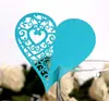 Cartão de lugar vazado a laser para casamento decoração de casamento Cartão Copo do Amor tridimensional Cartão branco gelo em formato de coração pérola atacado