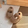 Zapatos de Algodón de Lana de Cordero Estilo Coreano para Niñas 2025 Invierno Nuevos Mary Jane de Suela Blanda Zapatos de Princesa Zapatos Peludos de Moda con Forro de Felpa