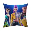 Funda de almohada de grupo de chicas Cazadoras de Demonios Kpop Ola Coreana Estrella Cazadora de Demonios Impresa por Ambos Lados Funda de Cojín Decorativo para Sofá