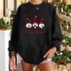 Feliz Navidad suéter con hombros descubiertos suéter estampado de Papá Noel para mujer europeo y americano holgado de talla grande