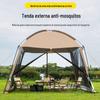 Fornecimento direto da fábrica pérgola de proteção solar e contra mosquitos para exterior acampamento tenda de sol para autossuficiência tenda com lona de borracha preta pode ser aprovada