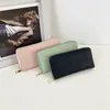 Cartera Minimalista Transfronteriza 2026 para Mujer, Gran Capacidad, Bolso de Mano con Cremallera a la Moda, Cartera Larga, Portatarjetas Múltiples, Pinza para Billetes