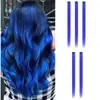 Set de 5 Piezas de Extensiones de Cabello de Colores para Comercio Exterior, Teñido Colgante de Oreja, Cabello Realista, Extensiones de Cabello Decoloradas y Teñidas, Extensiones de Cabello de una Sola Pieza de Fibra Sintética
