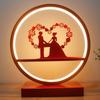 Lámpara de mesa para dormitorio boda roja lámpara de noche creativa para boda regalo práctico para boda habitación de bodas regalo de boda para amigas