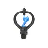 Aspersor Turbina Rotativa Automática 360 Graus Tipo Chuva com Rotor de 4 Lâminas e Roda Redonda em Forma de Borboleta para Atomização de Campo e Irrigação Agrícola