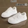 En stock~2026 nuevos zapatos de mujer, zapatillas blancas de cordones versátiles de cuero genuino, zapatos de tabla para estudiantes, zapatillas deportivas casuales ligeras