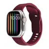Adecuado para Todas las Series de Relojes Apple Watch desde la Generación S1-0 Correa Deportiva Inteligente de Silicona Color Sólido Ola Ultra