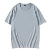 Camiseta Gola Redonda Algodão Mercerizado Fio Duplo Pesado 200g Contagem 50 Manga Curta Estampada Nova Verão Roupas de Trabalho Algodão Puro Elegante