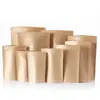 Bolsa de Papel Kraft Engrosado con Base Stand-up, Bolsa Auto-sellante para Alimentos, Bolsa Selladora para Frutas Secas y Té, Múltiples Especificaciones en Stock, Venta al por Mayor, Personalizable