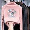 Camiseta de base masculina 2026 novo estilo primavera, outono e inverno camiseta de base de fleece de gola alta masculina top interno de bebê