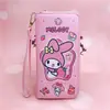 Nueva Cartera Larga con Cremallera para Mujer, Gran Capacidad, Bolsa para Teléfono Móvil, Cartera de Mano con Impresión a Doble Cara, Portatarjetas con Correa de Mano
