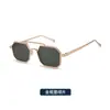 Óculos de Sol Novos para Adultos, Tendência Anti-UV para Uso Externo, Óculos de Sol de Metal com Moda Personalizada Europeia e Americana Bq9269