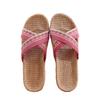 Chinelo de Casa para Casal Verão Chinelo de Linho Sola Grossa para Piso de Madeira Atacado Sandálias Chinelos Outlet de Fábrica Masculino e Feminino